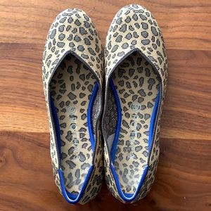 Rothys round toe leopard flats 9.5